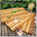 Cutting board butcher block STRIPES RECTANGLE 40x30x2cm +/-1.6kg talenan kayu jati Jepara
